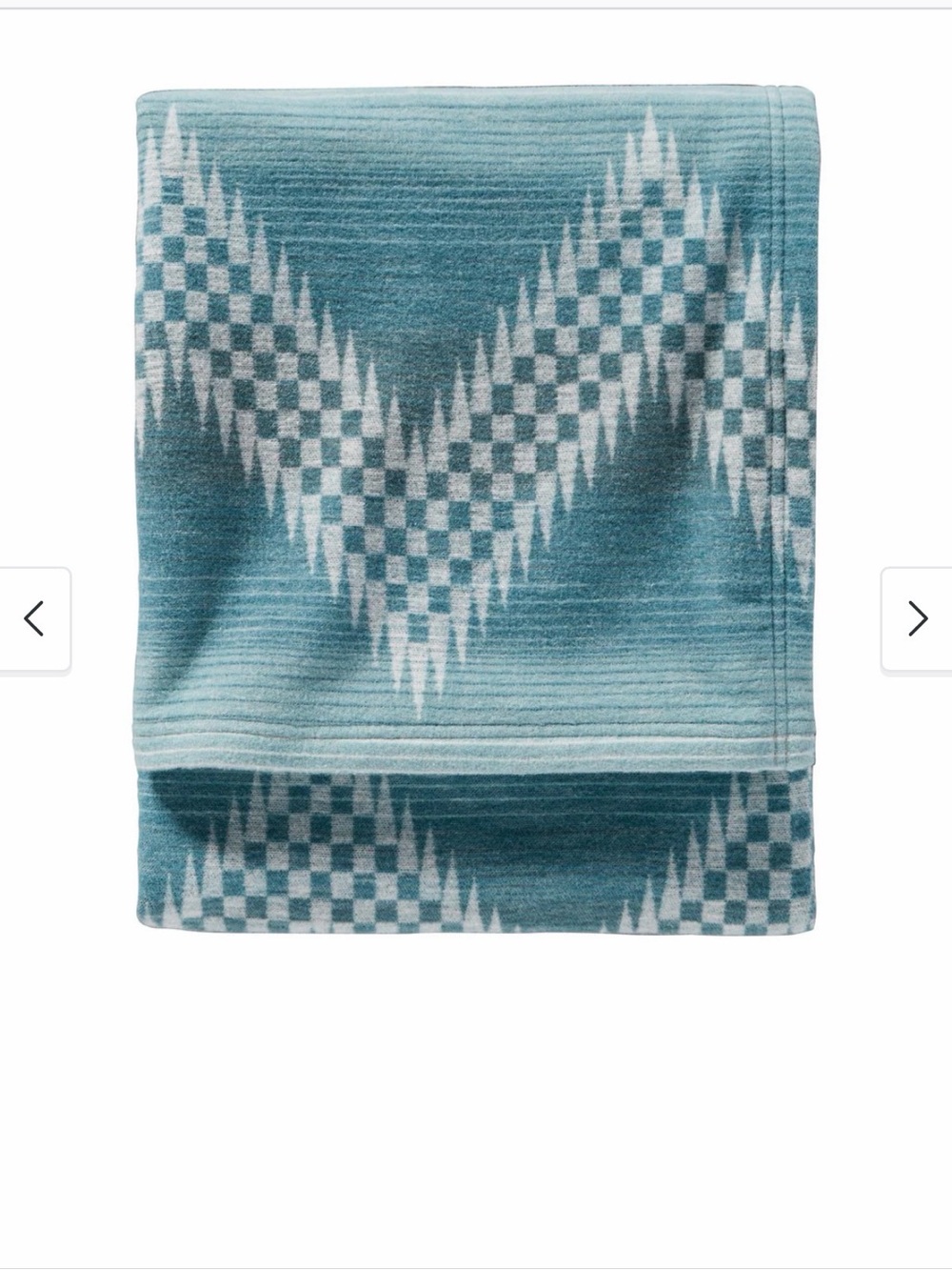 Pendleton Blue and Cream Geometric Basket Weave  Throw sized Blanket